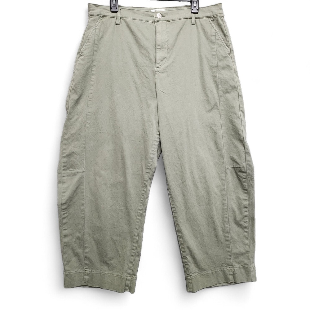 pistola Light Olive Crop Ankle Pants
